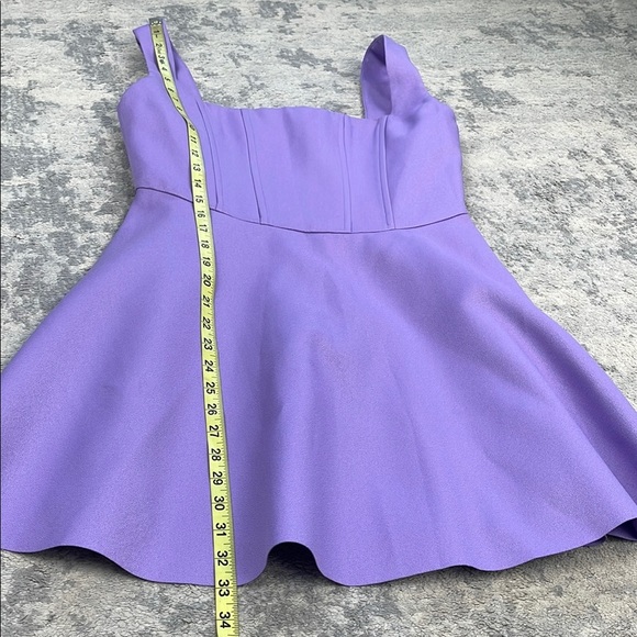 NWT Elliatt Candice Mini Dress Lilac Purple Fit Flare Square Neck Corset Sz L - Picture 11 of 13